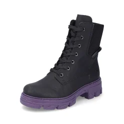 Rieker Ankle Boots & Boots-Women'S Biker Boots Night Black-Purple