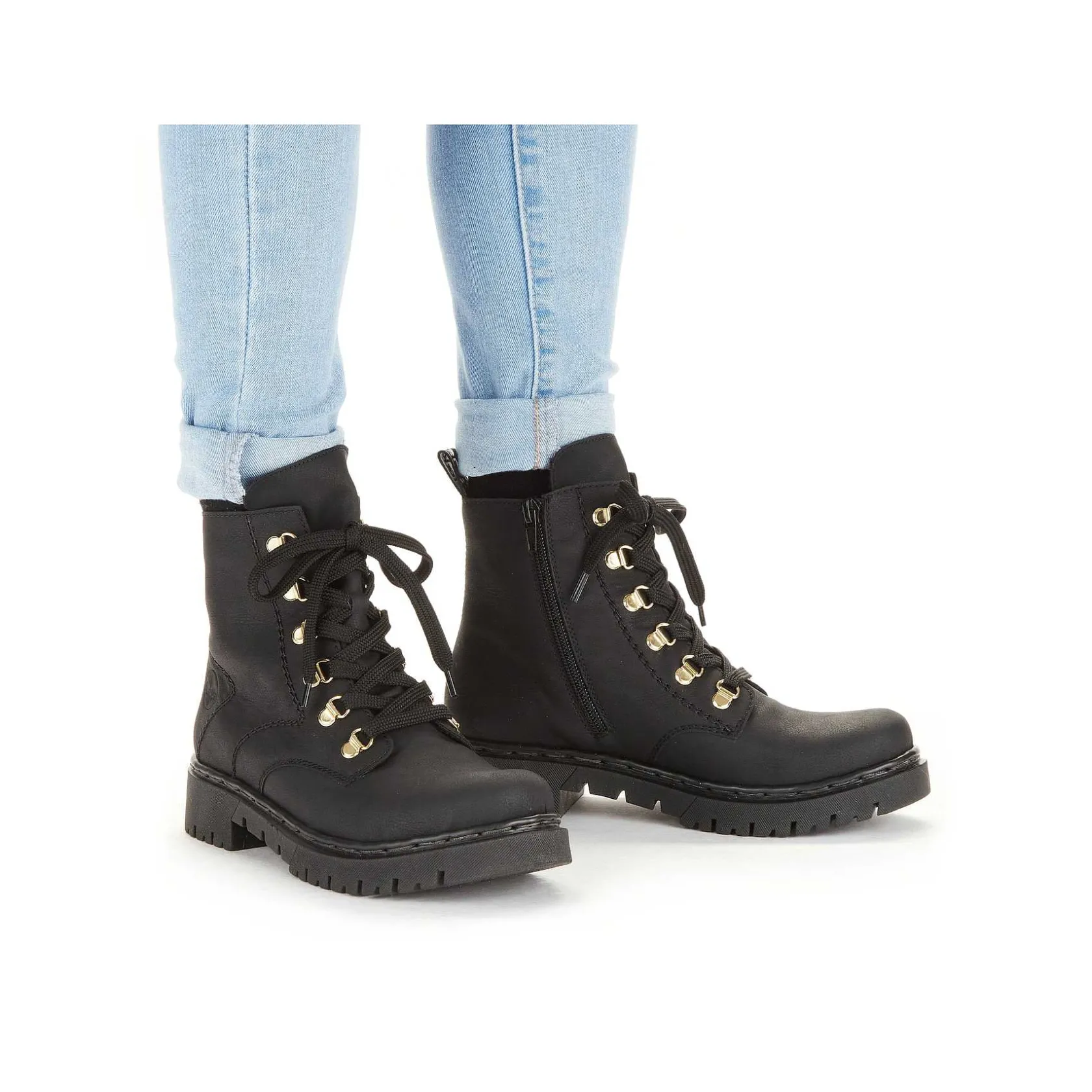 Rieker Ankle Boots & Boots-Women'S Biker Boots Jet Black