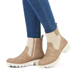 Rieker Ankle Boots & Boots-Women'S Chelsea Boots Beige Brown