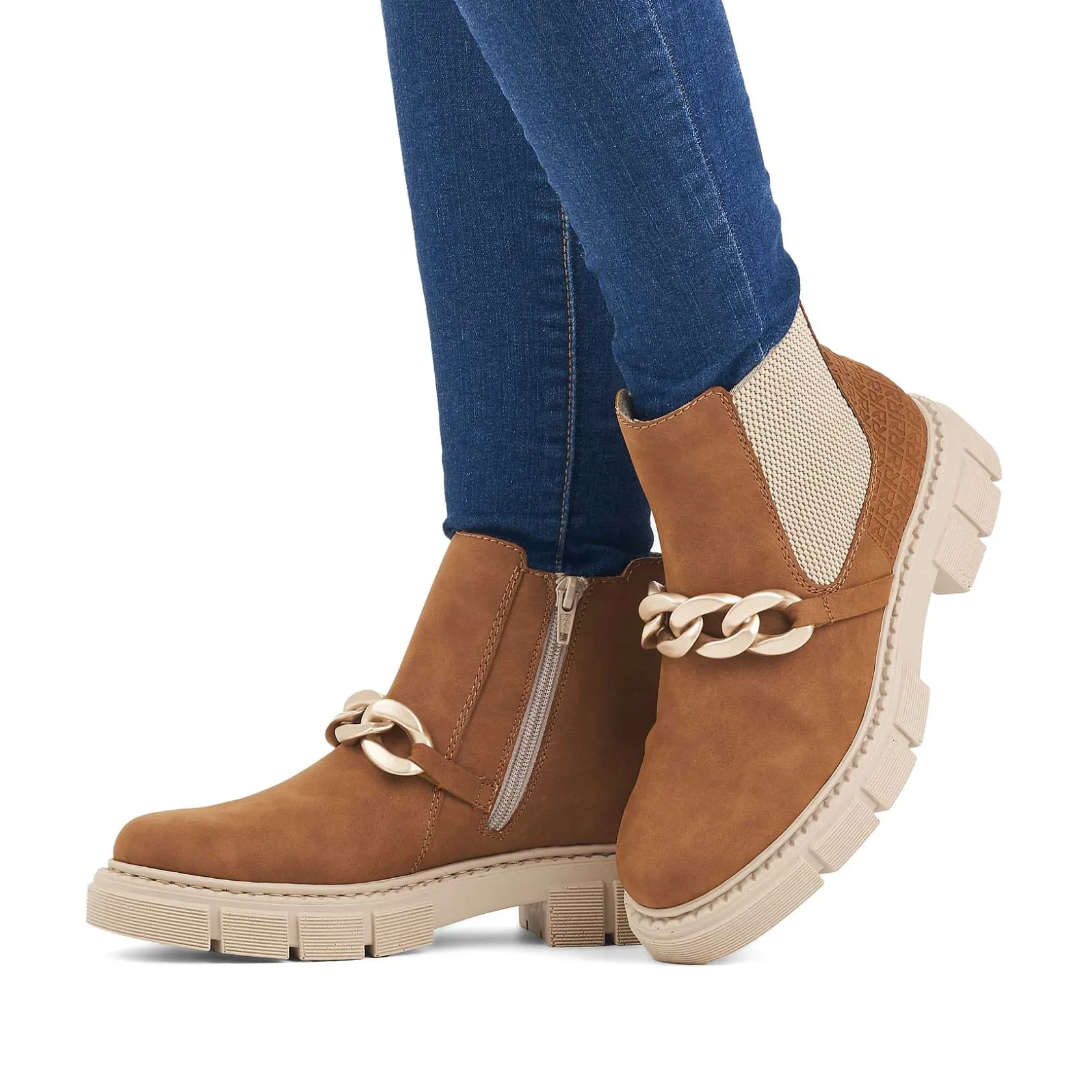 Rieker Ankle Boots & Boots-Women'S Chelsea Boots Camel Brown