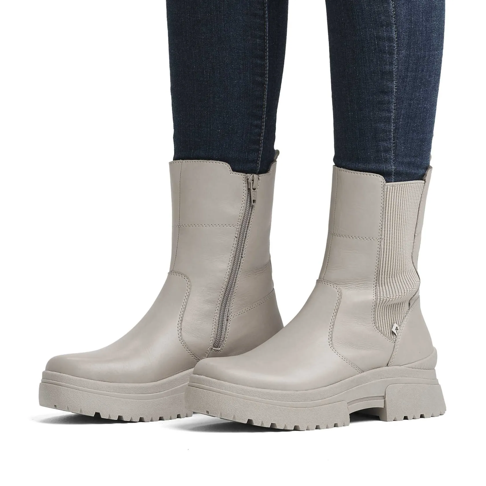 Rieker Ankle Boots & Boots-Women'S Chelsea Boots Cream Beige