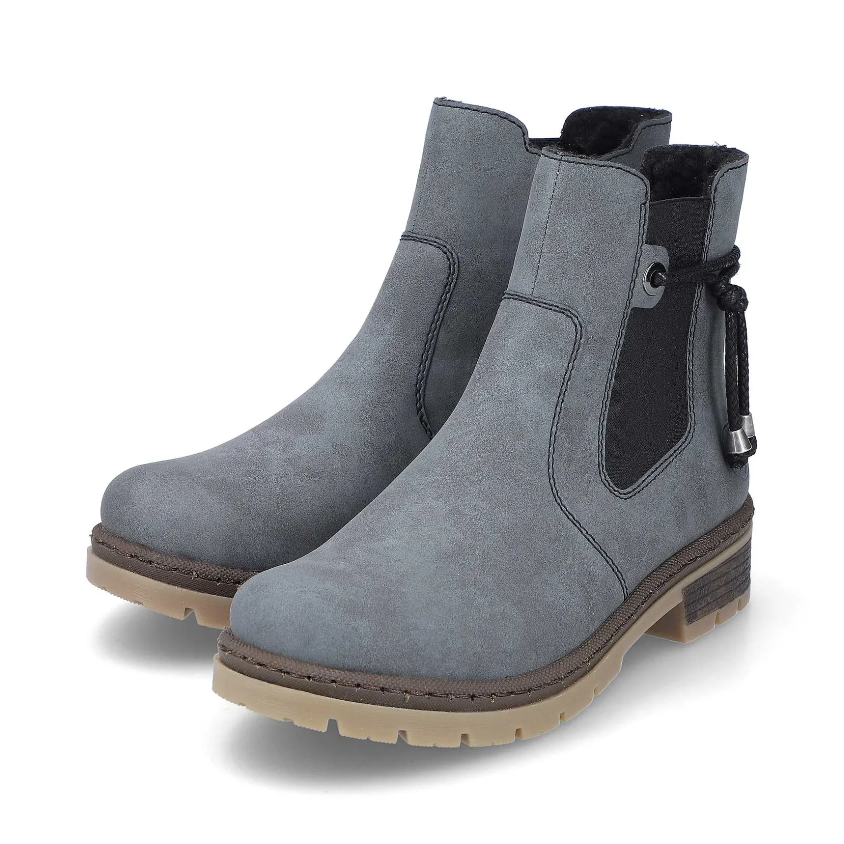 Rieker Ankle Boots & Boots-Women'S Chelsea Boots Grey-Blue-Black