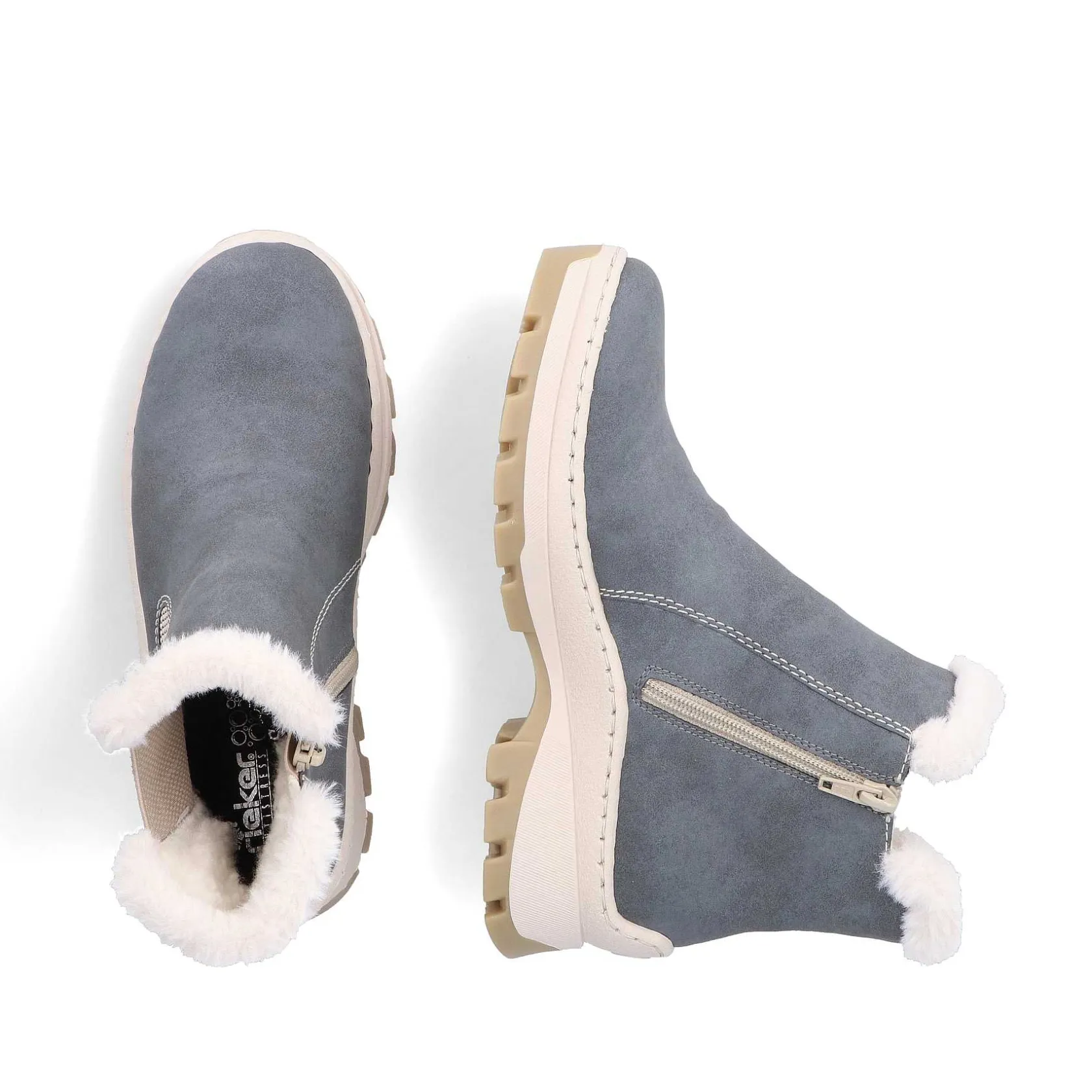 Rieker Ankle Boots & Boots-Women'S Chelsea Boots Grey-Blue-Beige