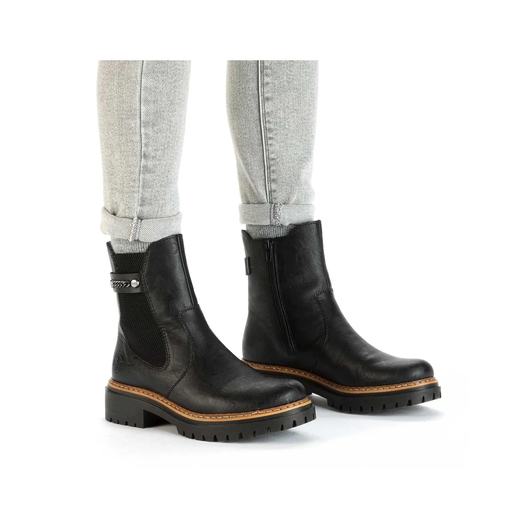 Rieker Ankle Boots & Boots-Women'S Chelsea Boots Asphalt Black
