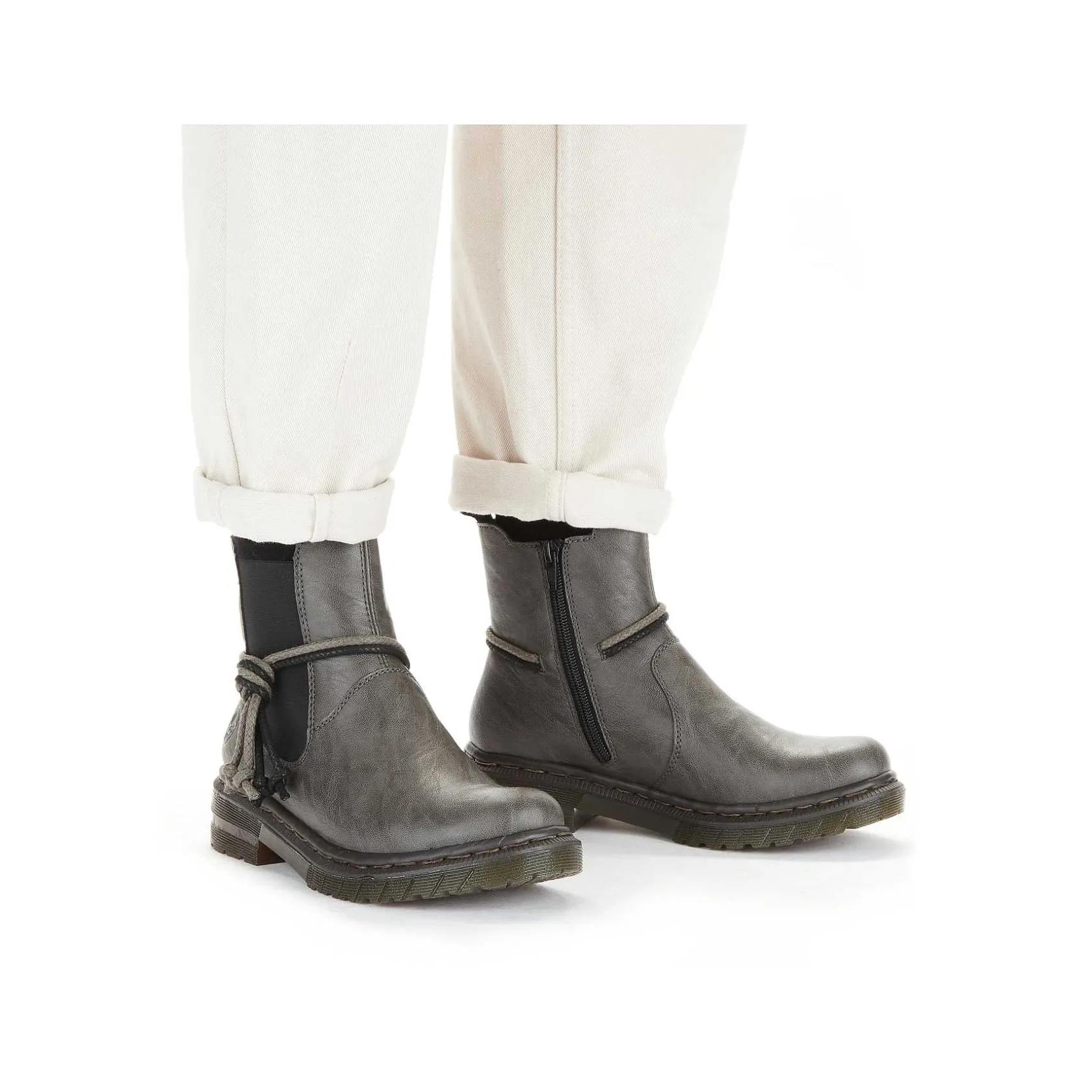 Rieker Ankle Boots & Boots-Women'S Chelsea Boots Silver Gray