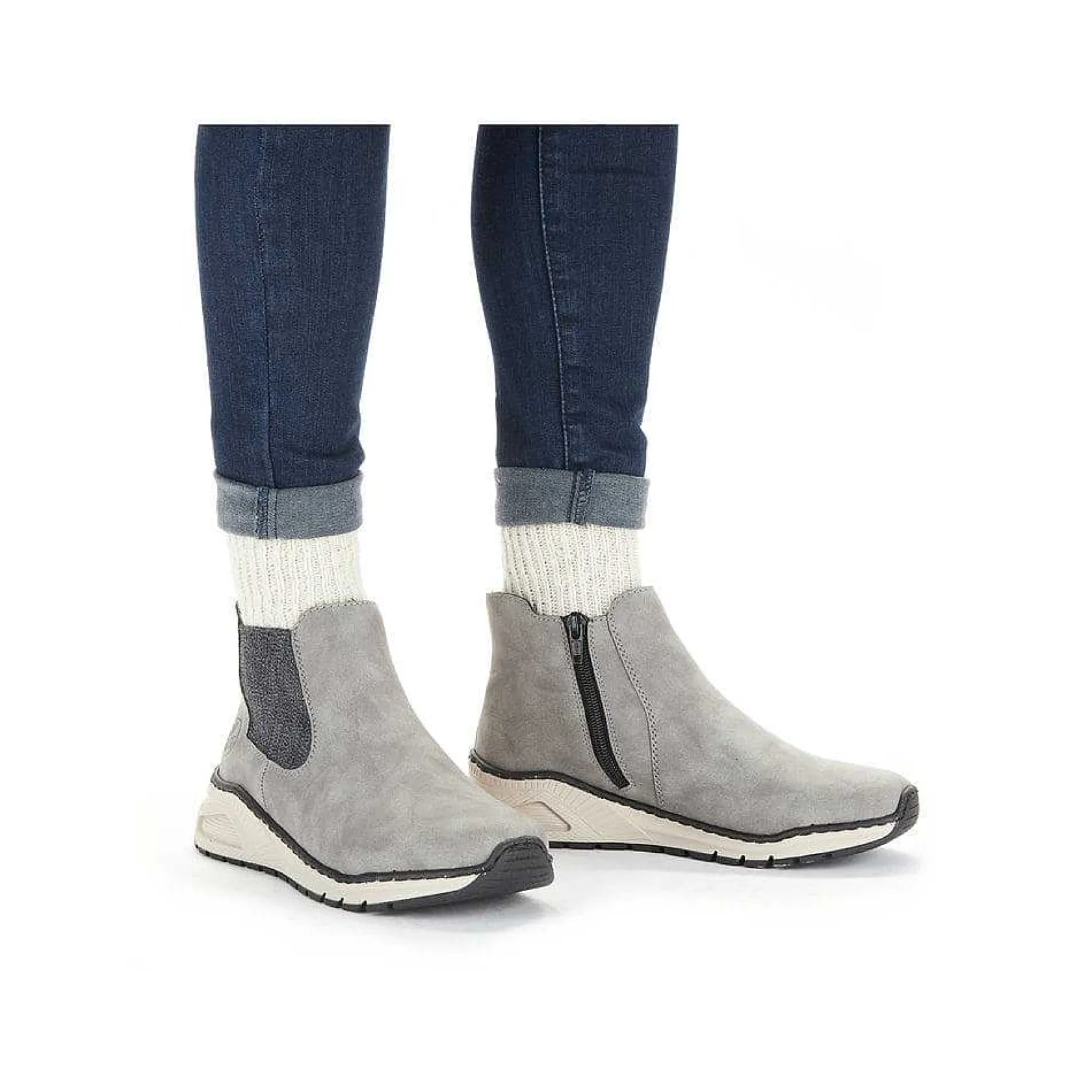 Rieker Ankle Boots & Boots-Women'S Chelsea Boots Silver Gray