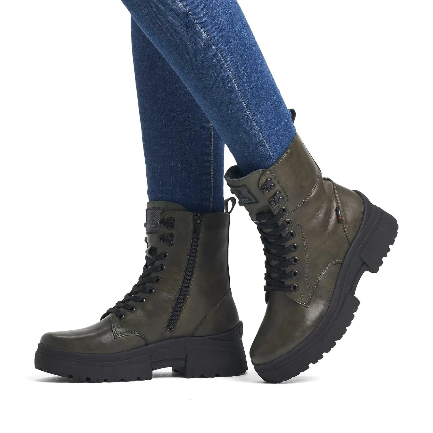 Rieker Ankle Boots & Boots-Women'S Corded Boots Army Green Black