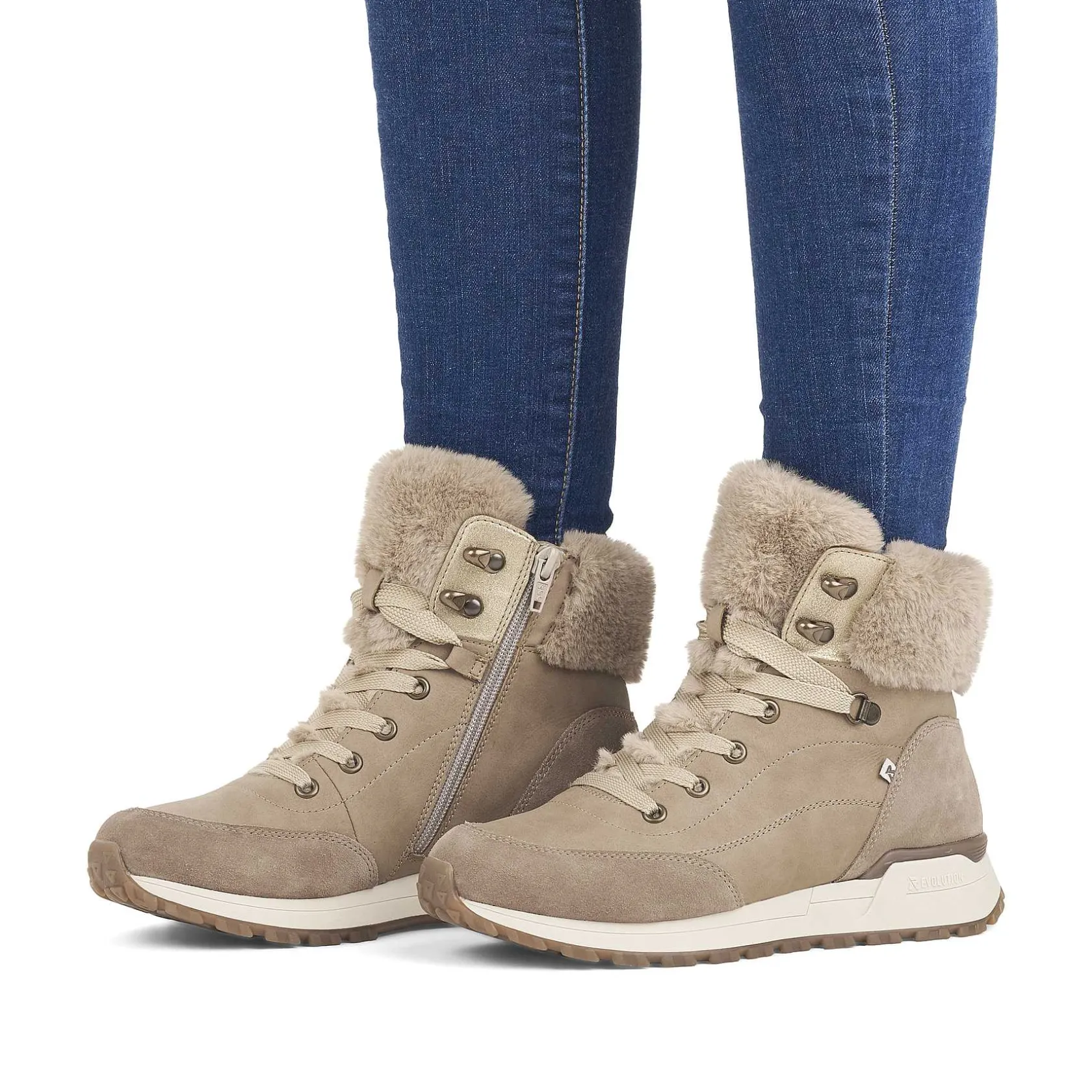 Rieker Ankle Boots & Boots-Women'S Corded Boots Champagne Beige