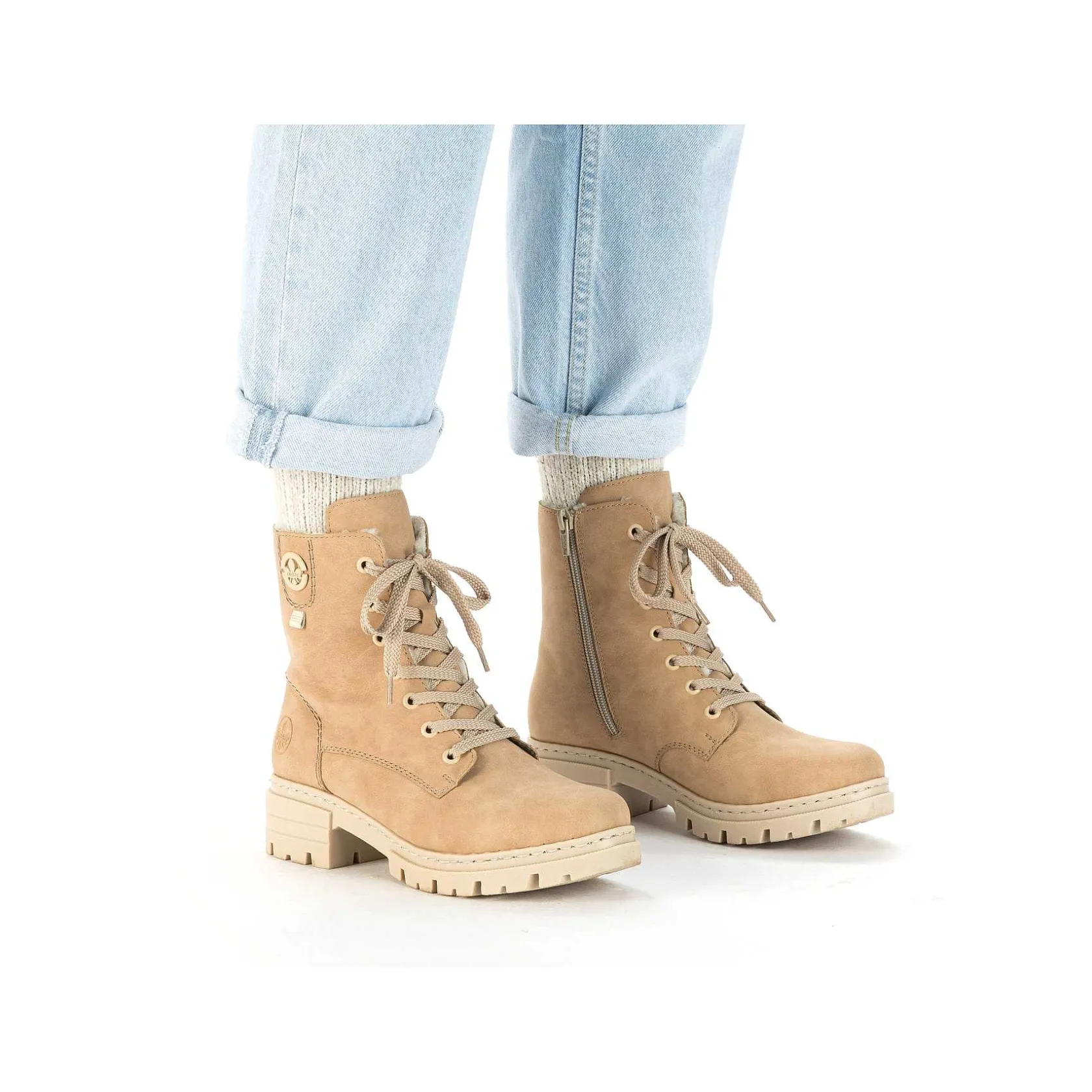 Rieker Ankle Boots & Boots-Women'S Corded Boots Brown Beige