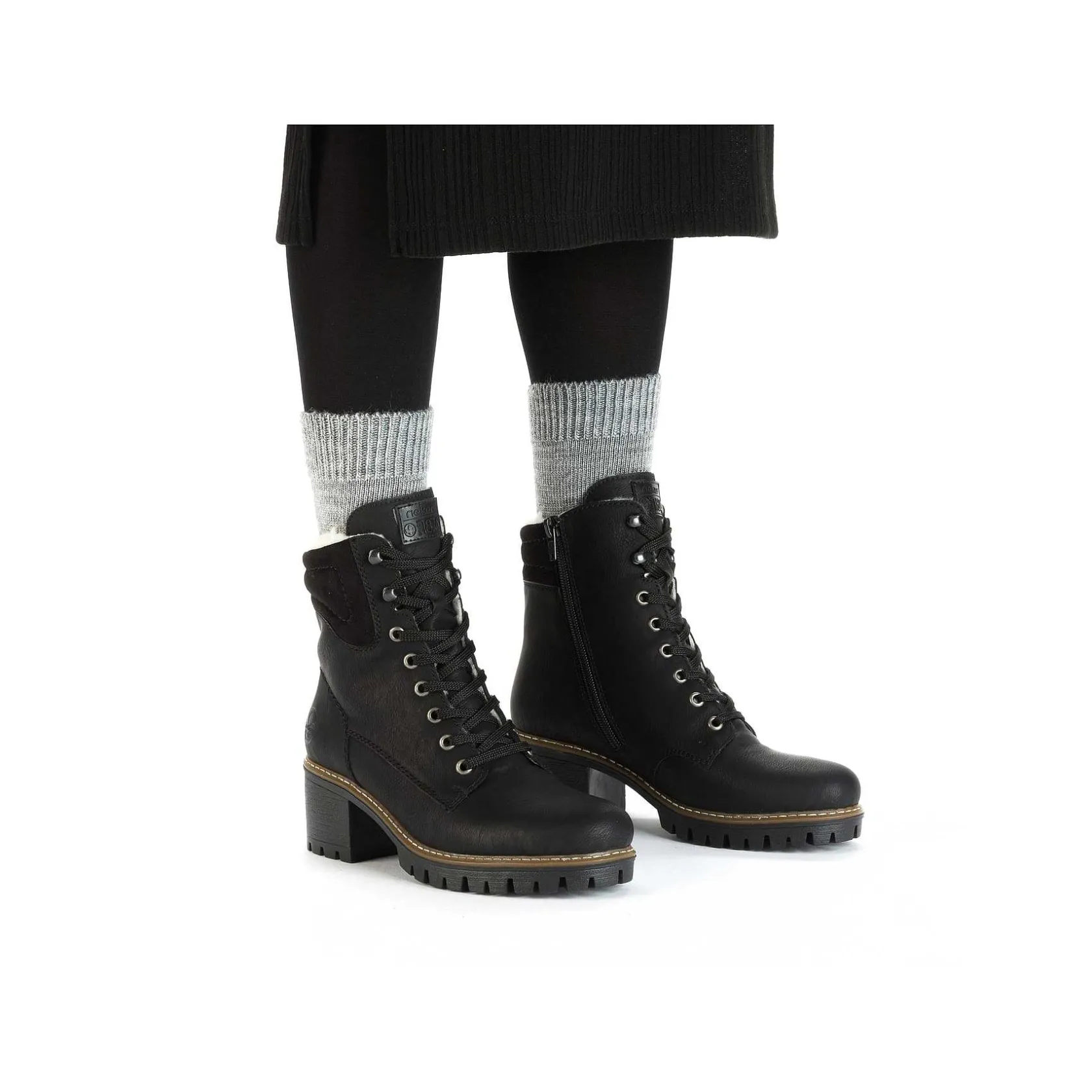 Rieker Ankle Boots & Boots-Women'S Corded Boots Deep Black
