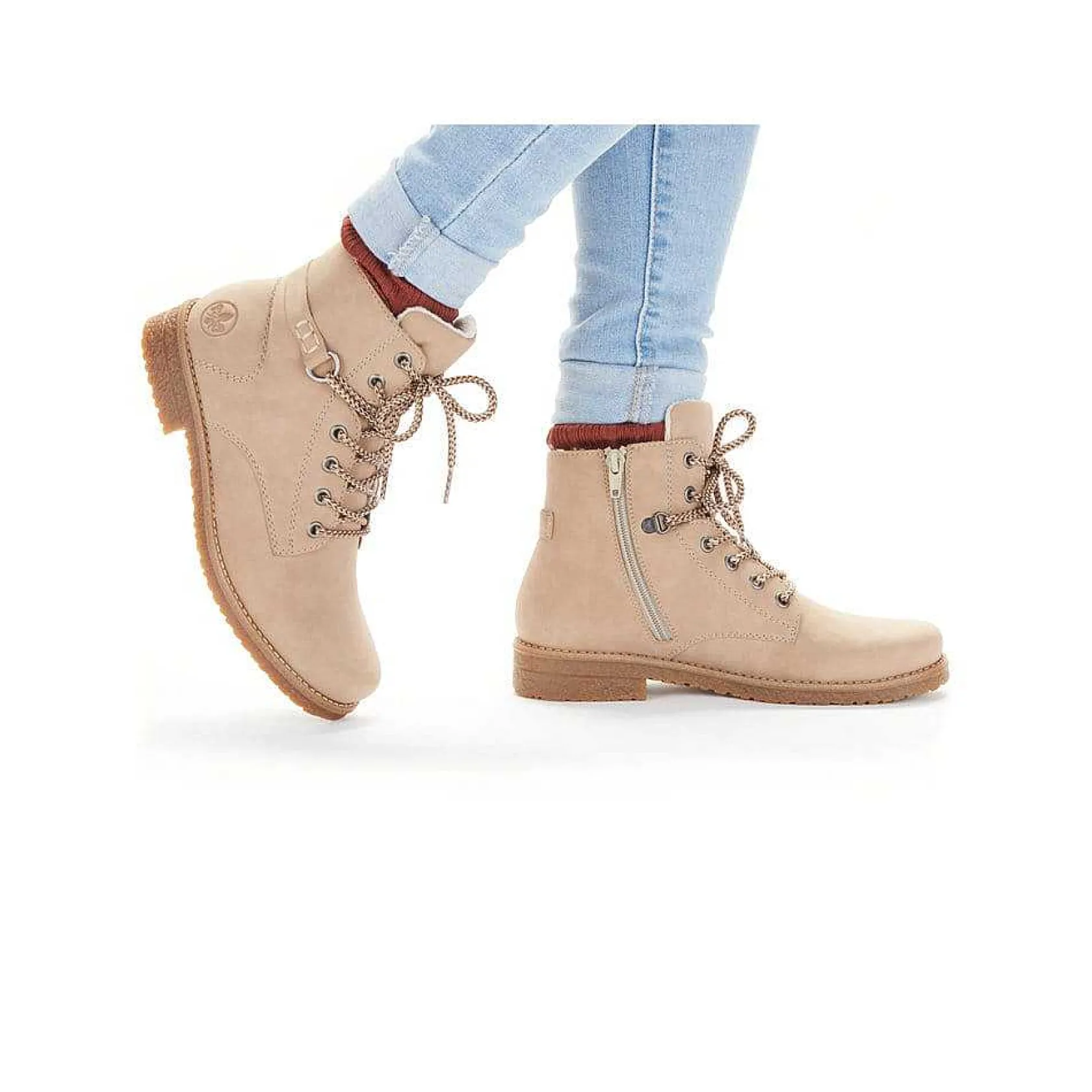 Rieker Ankle Boots & Boots-Women'S Corded Boots Sand Beige