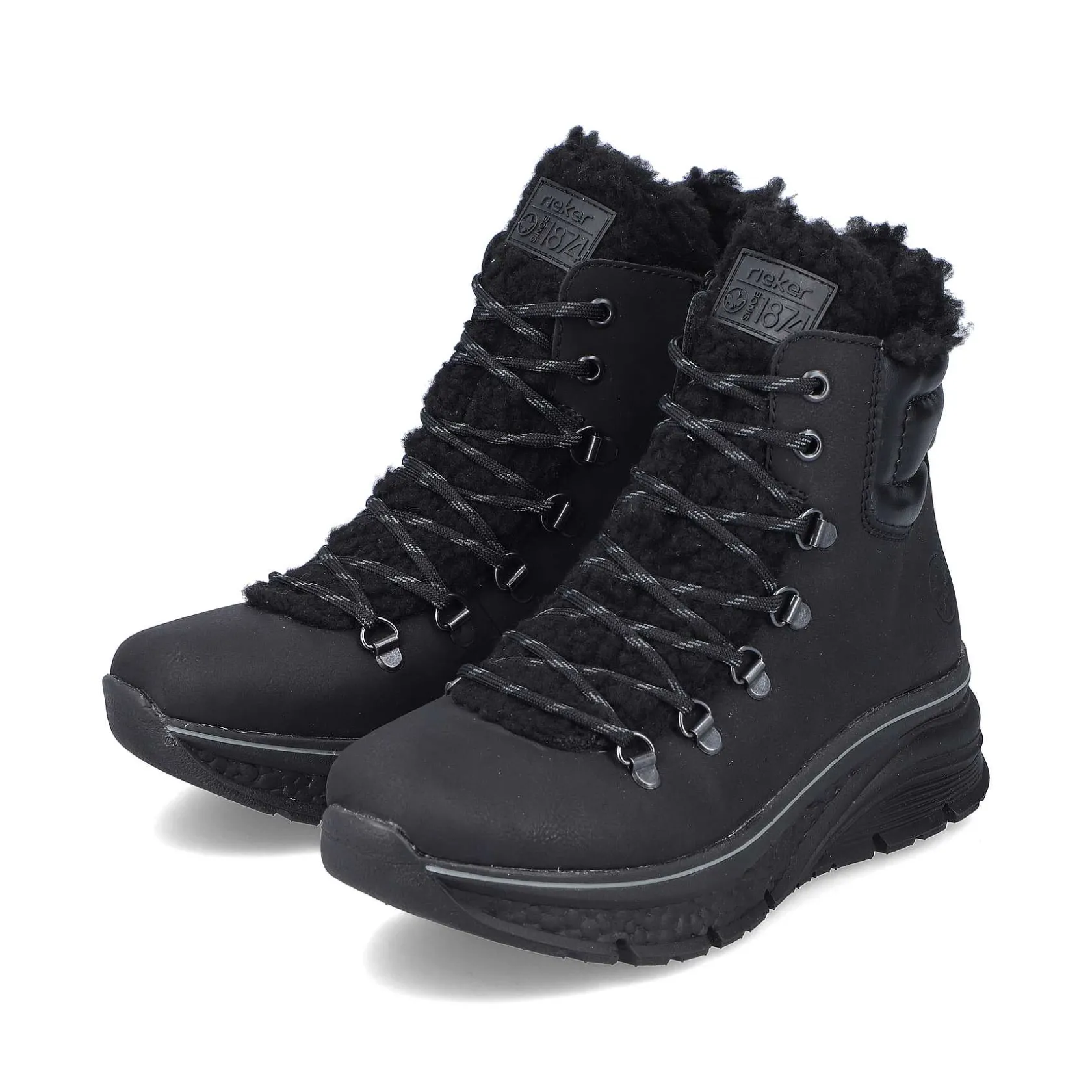 Rieker Ankle Boots & Boots-Women'S Corded Boots Asphalt Black