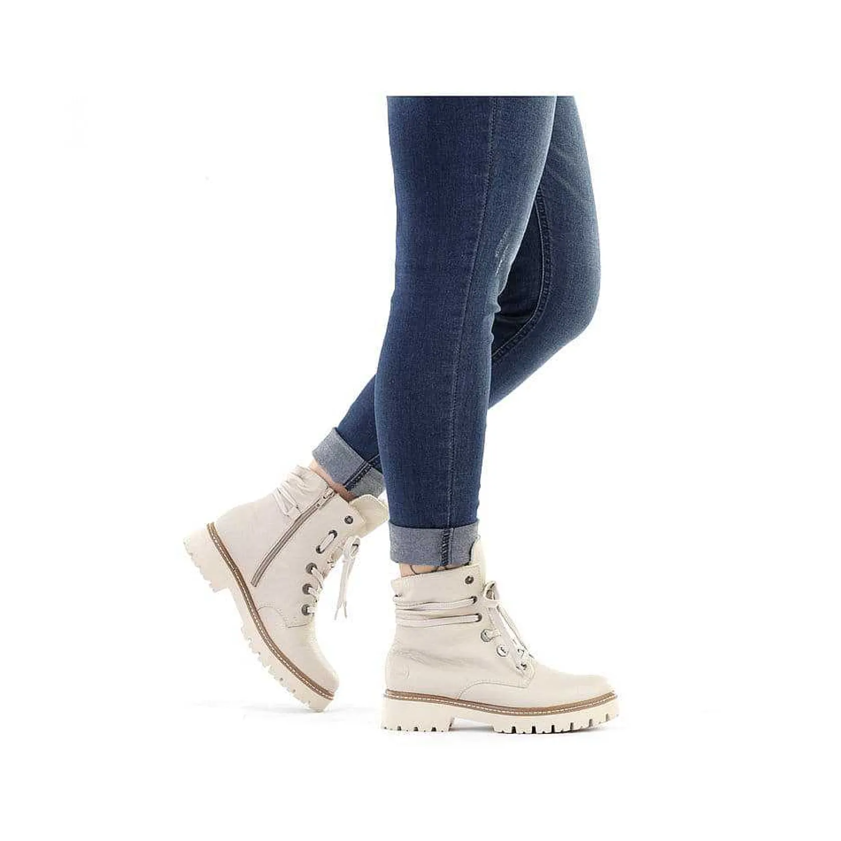 Rieker Ankle Boots & Boots-Women'S Corded Boots Cream Beige