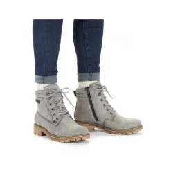 Rieker Ankle Boots & Boots-Women'S Corded Boots Silver Gray