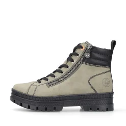 Rieker Ankle Boots & Boots-Women'S Corded Boots Grey-Green-Black