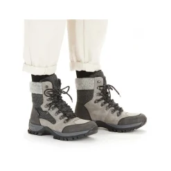 Rieker Ankle Boots & Boots-Women'S Corded Boots Silver Gray
