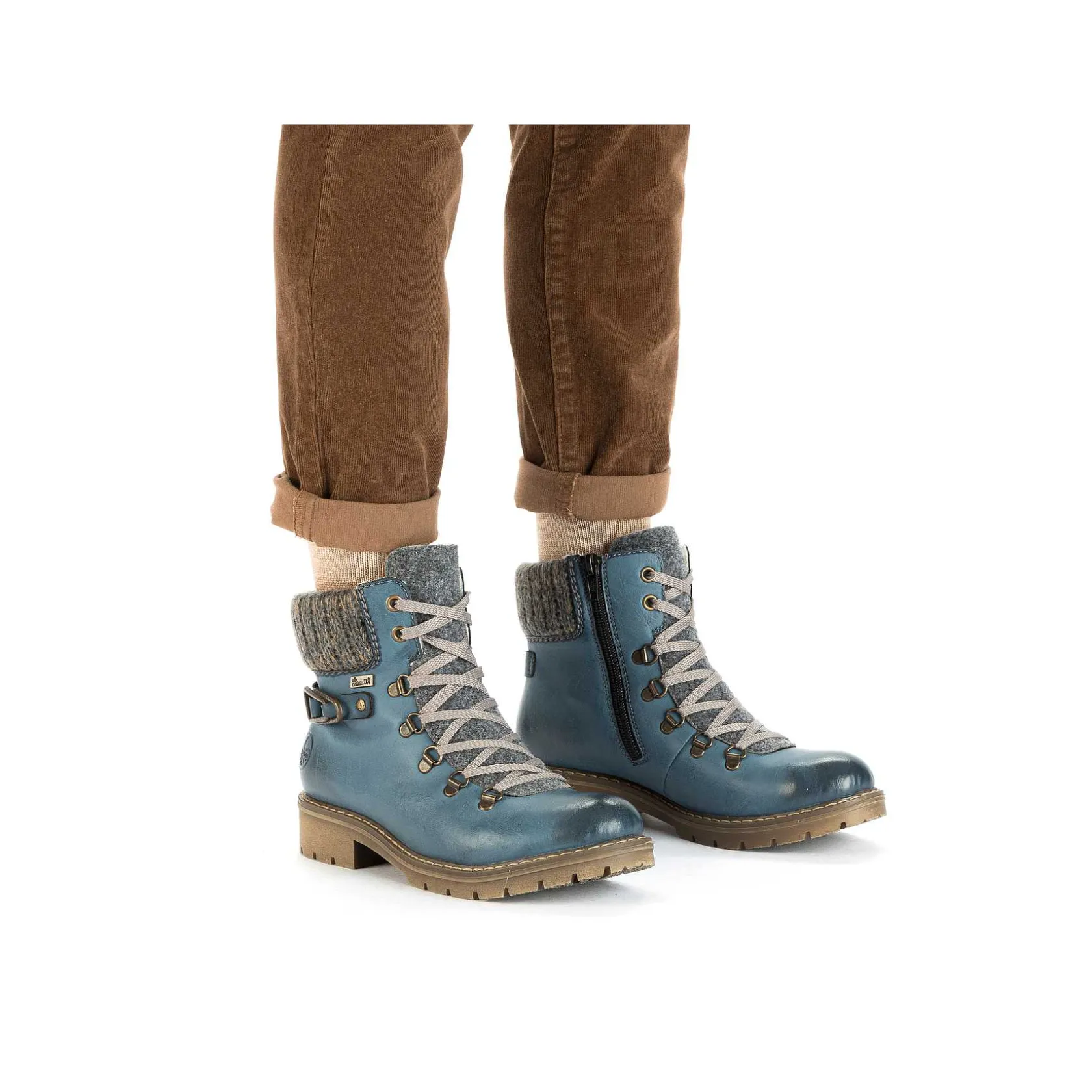 Rieker Ankle Boots & Boots-Women'S Corded Boots, Slate Blue