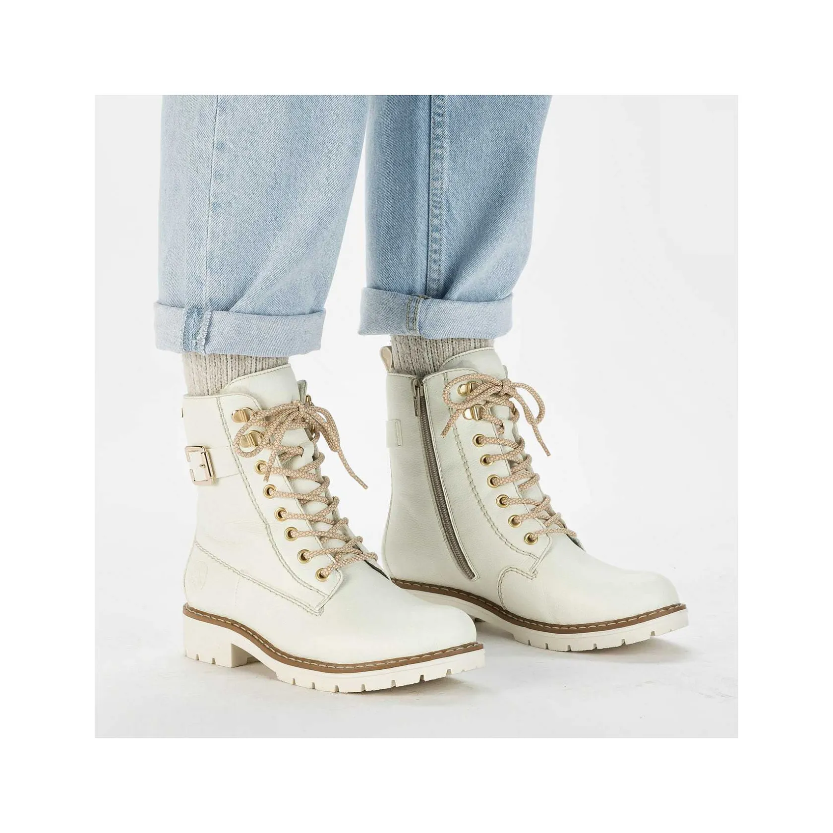 Rieker Ankle Boots & Boots-Women'S Corded Boots Pure White