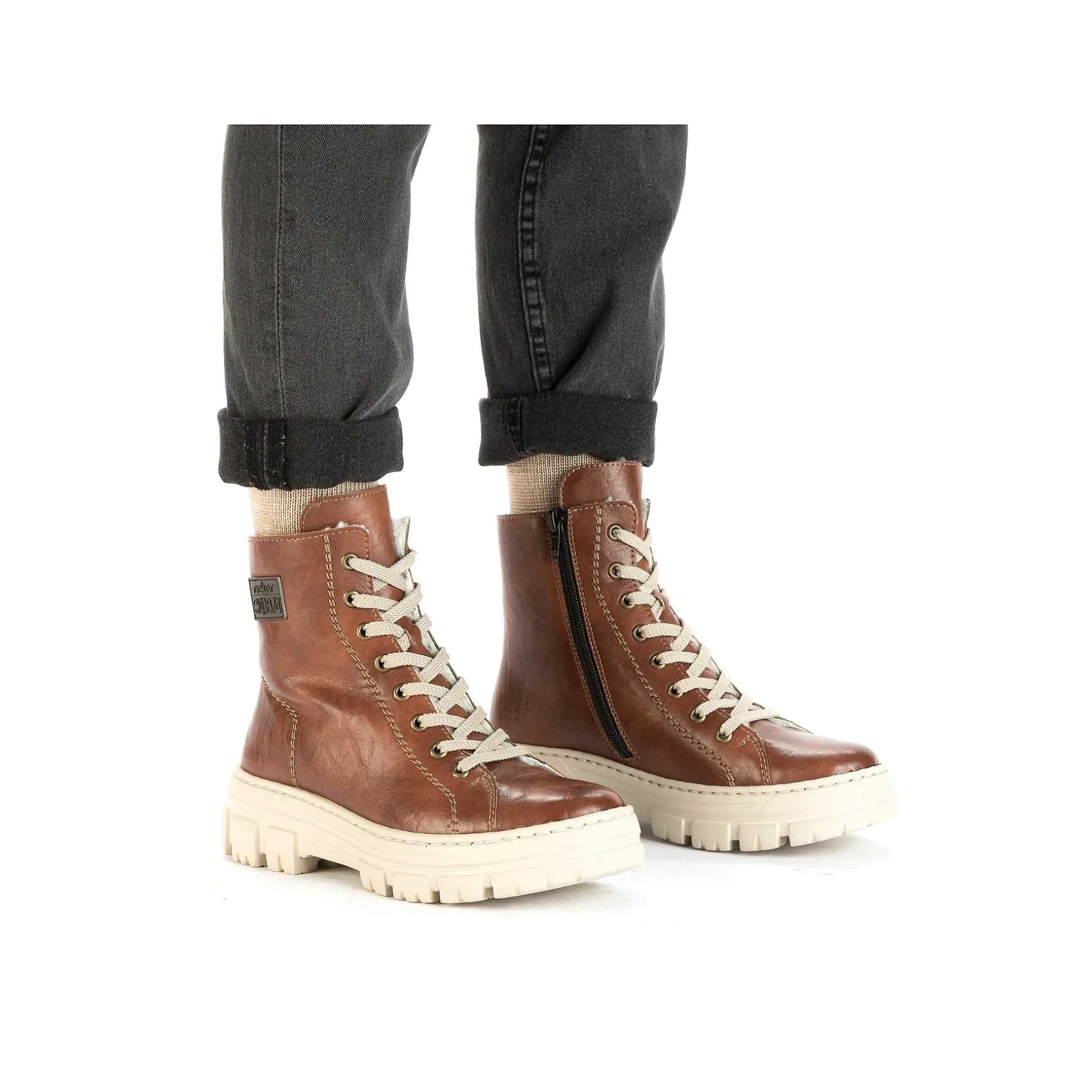 Rieker Ankle Boots & Boots-Women'S Corded Boots Chestnut Brown