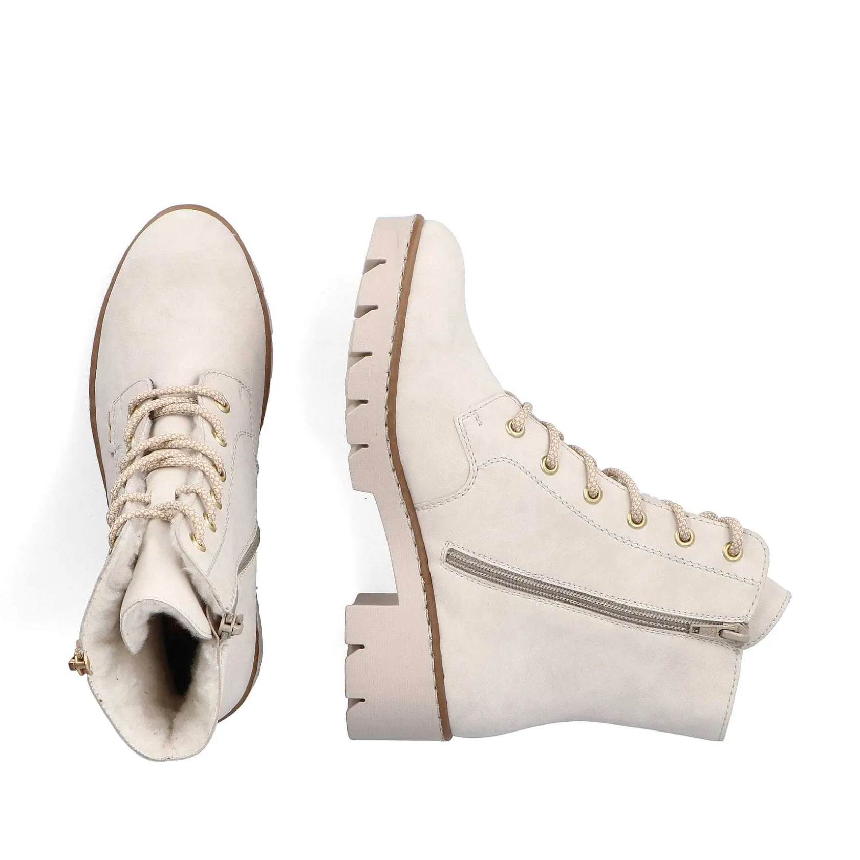 Rieker Ankle Boots & Boots-Women'S Corded Boots Cream Beige