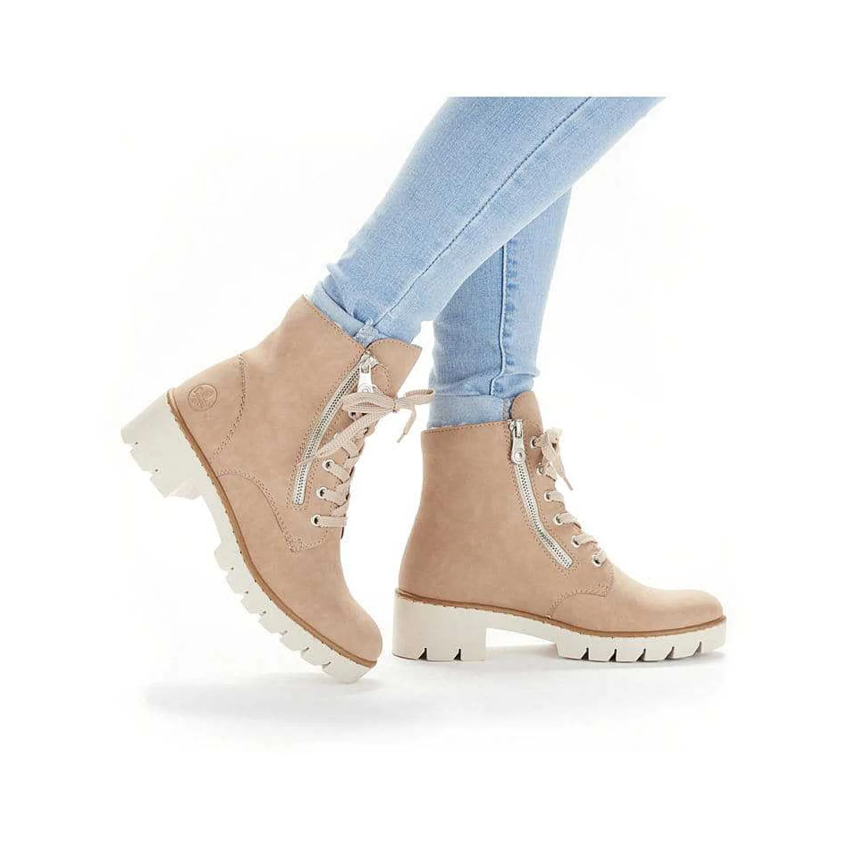 Rieker Ankle Boots & Boots-Women'S Corded Boots Cream Beige