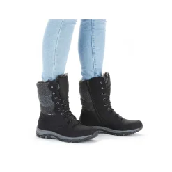 Rieker Ankle Boots & Boots-Women'S Corded Boots Deep Black