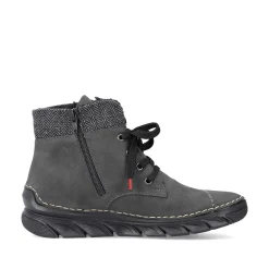 Rieker Ankle Boots & Boots-Women'S Corded Boots Anthracite