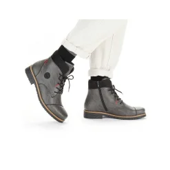Rieker Ankle Boots & Boots-Women'S Corded Boots Platinum Gray
