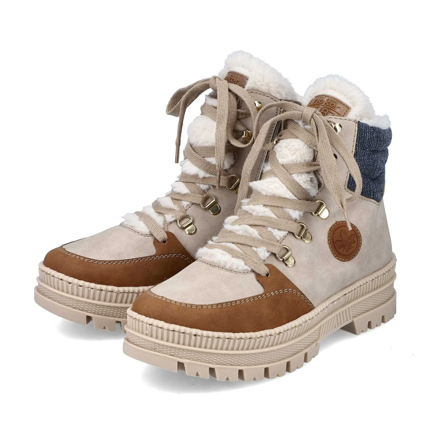 Rieker Ankle Boots & Boots-Women'S Corded Boots Beige Noisette