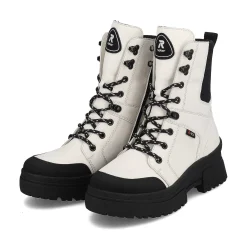 Rieker Ankle Boots & Boots-Women'S Corded Boots Snow-White Deep-Black