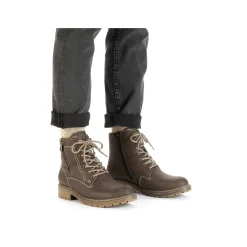 Rieker Ankle Boots & Boots-Women'S Corded Boots Chocolate Brown