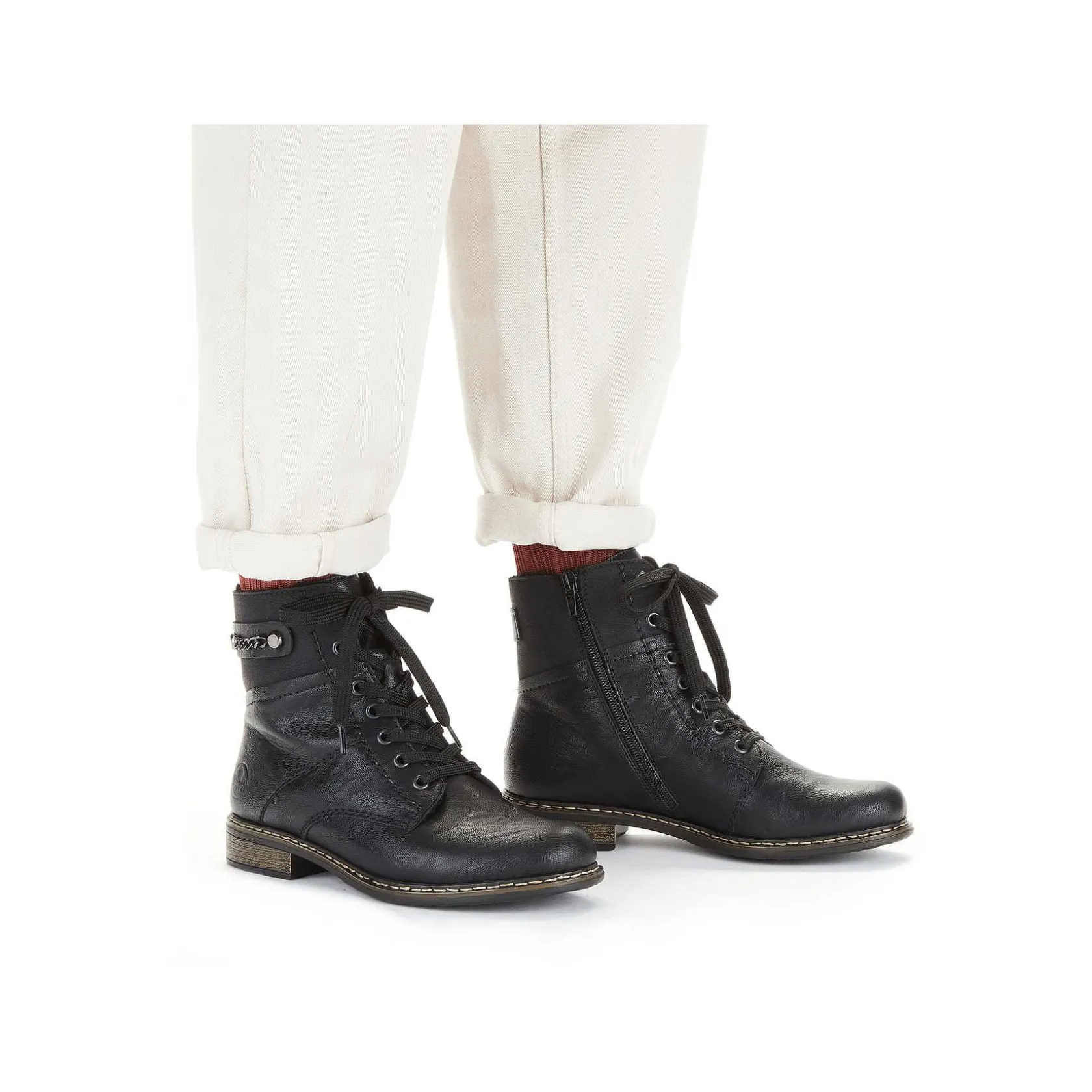 Rieker Ankle Boots & Boots-Women'S Corded Boots Deep Black