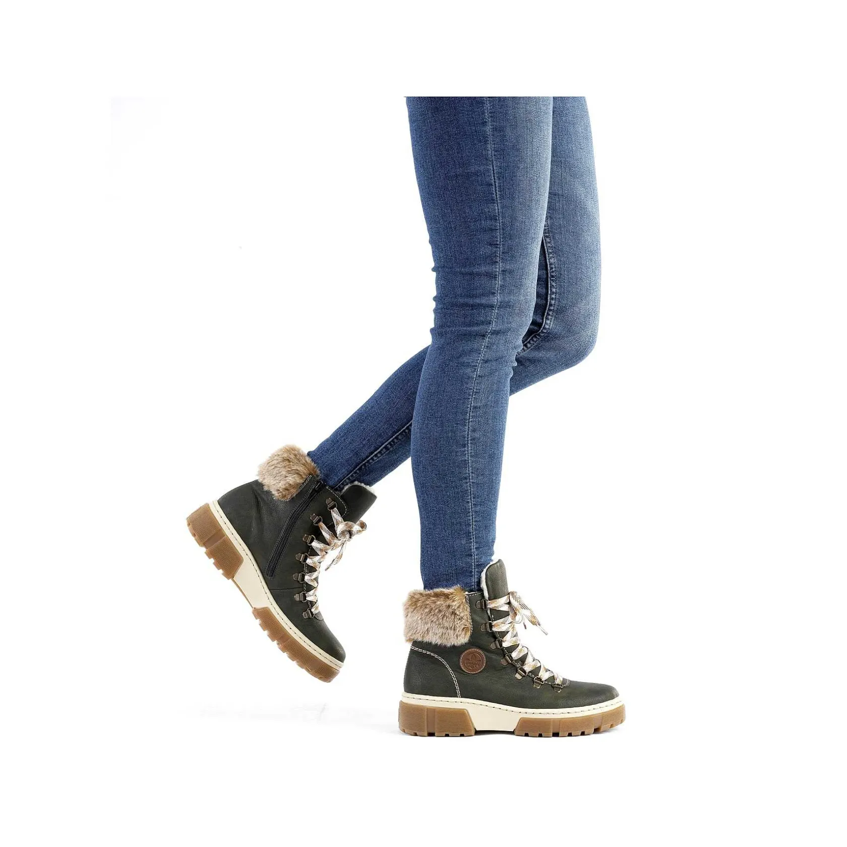 Rieker Ankle Boots & Boots-Women'S Corded Boots Olive Green