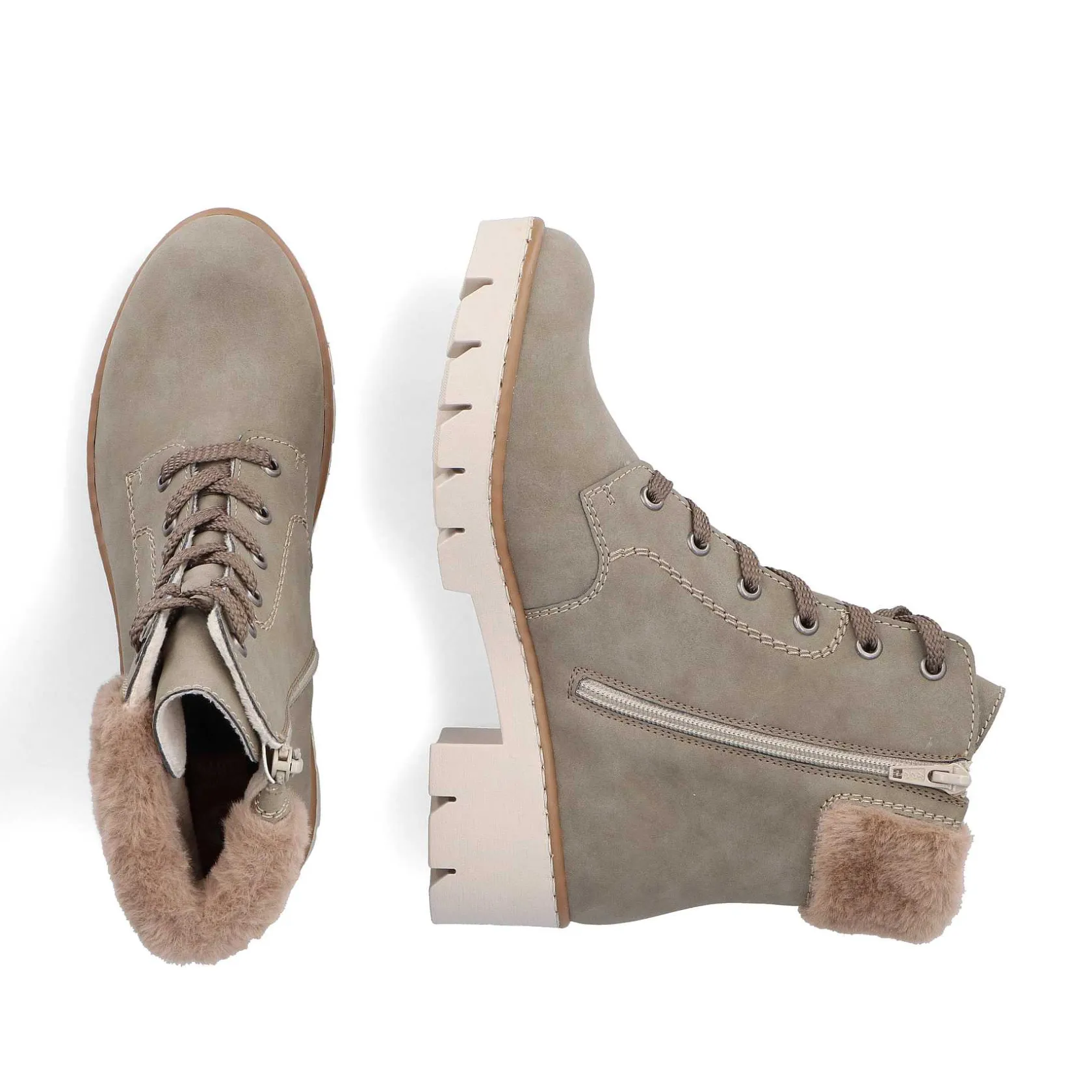 Rieker Ankle Boots & Boots-Women'S Corded Boots Khaki-Brown