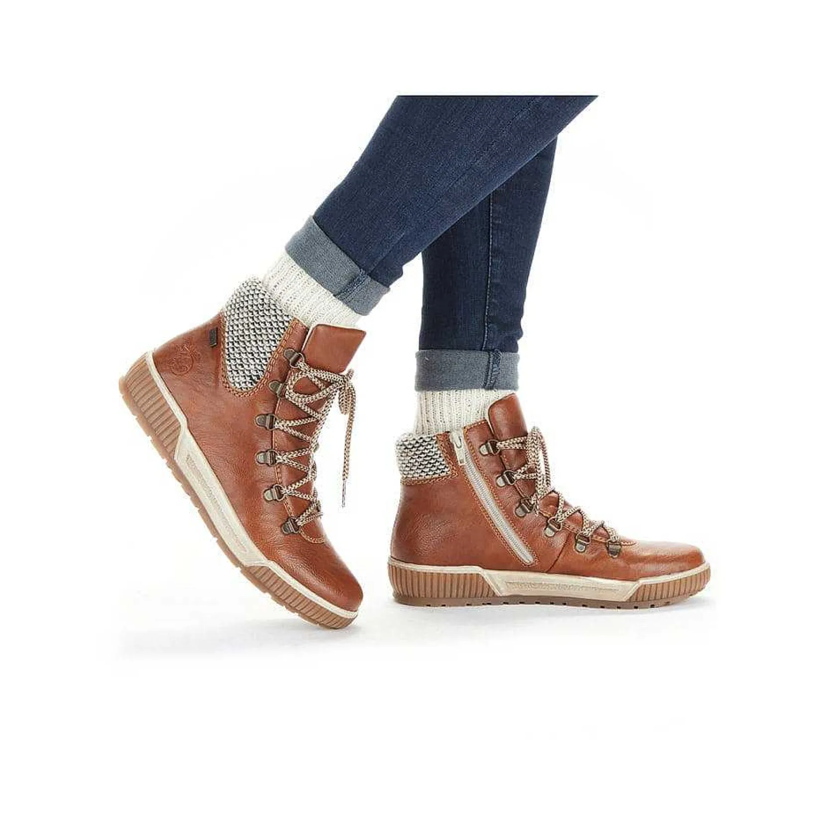 Rieker Ankle Boots & Boots-Women'S Corded Boots Cinnamon Brown