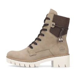 Rieker Ankle Boots & Boots-Women'S Corded Boots Beige Brown