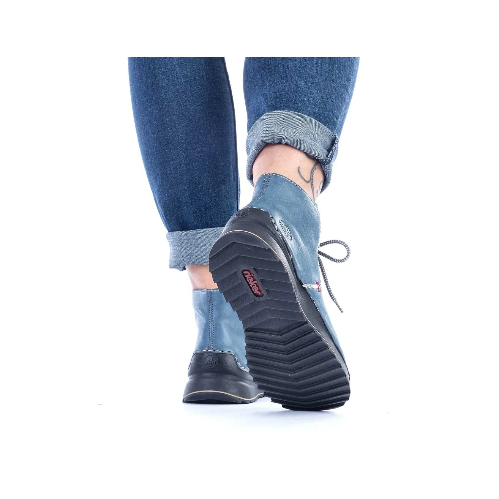 Rieker Ankle Boots & Boots-Women'S Corded Boots Blue Gray