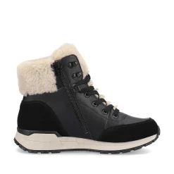 Rieker Ankle Boots & Boots-Women'S Corded Boots Midnight-Black Stone-Grey