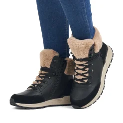 Rieker Ankle Boots & Boots-Women'S Corded Boots Midnight-Black Stone-Grey