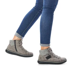 Rieker Ankle Boots & Boots-Women'S Corded Boots Platinum Gray