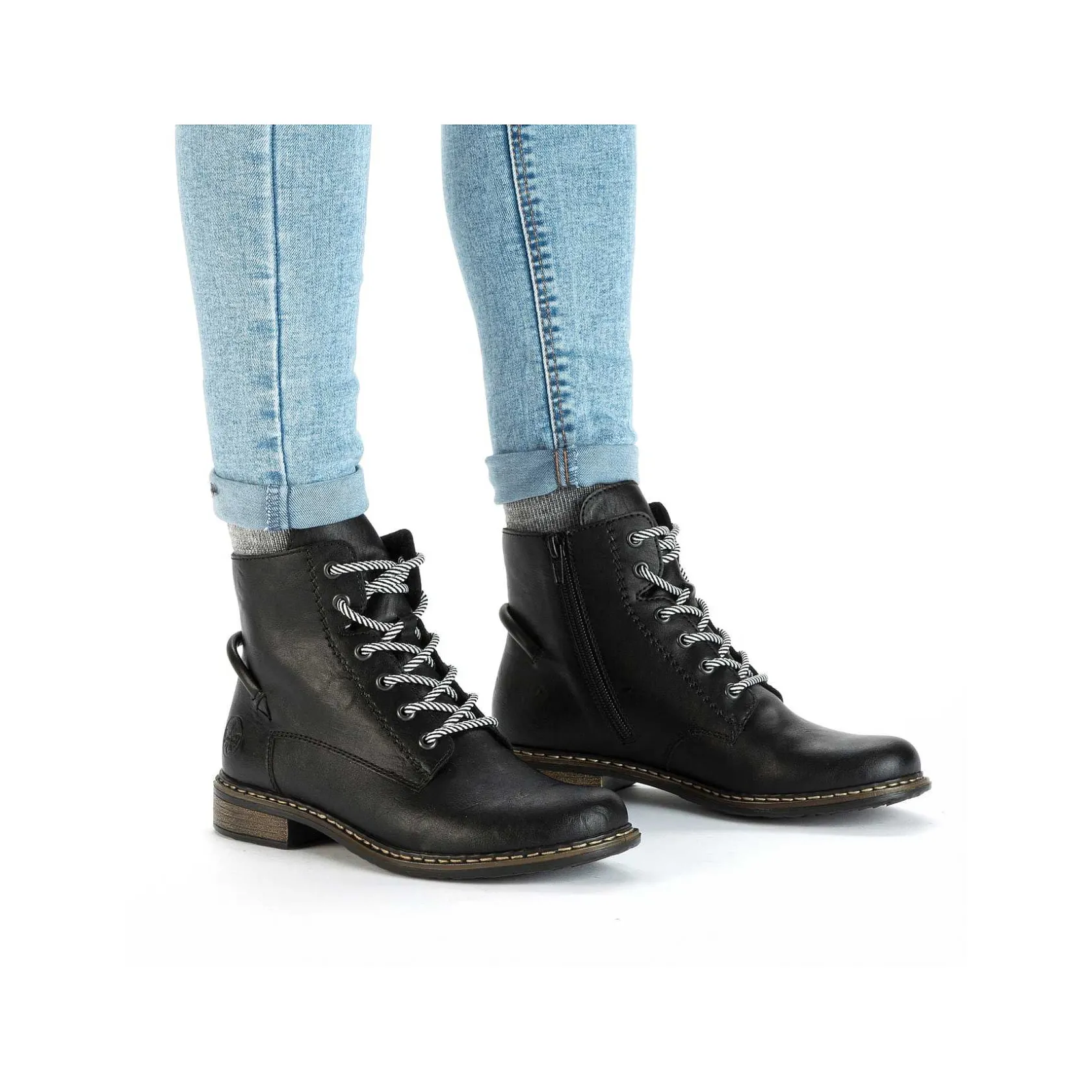 Rieker Ankle Boots & Boots-Women'S Corded Boots Asphalt Black