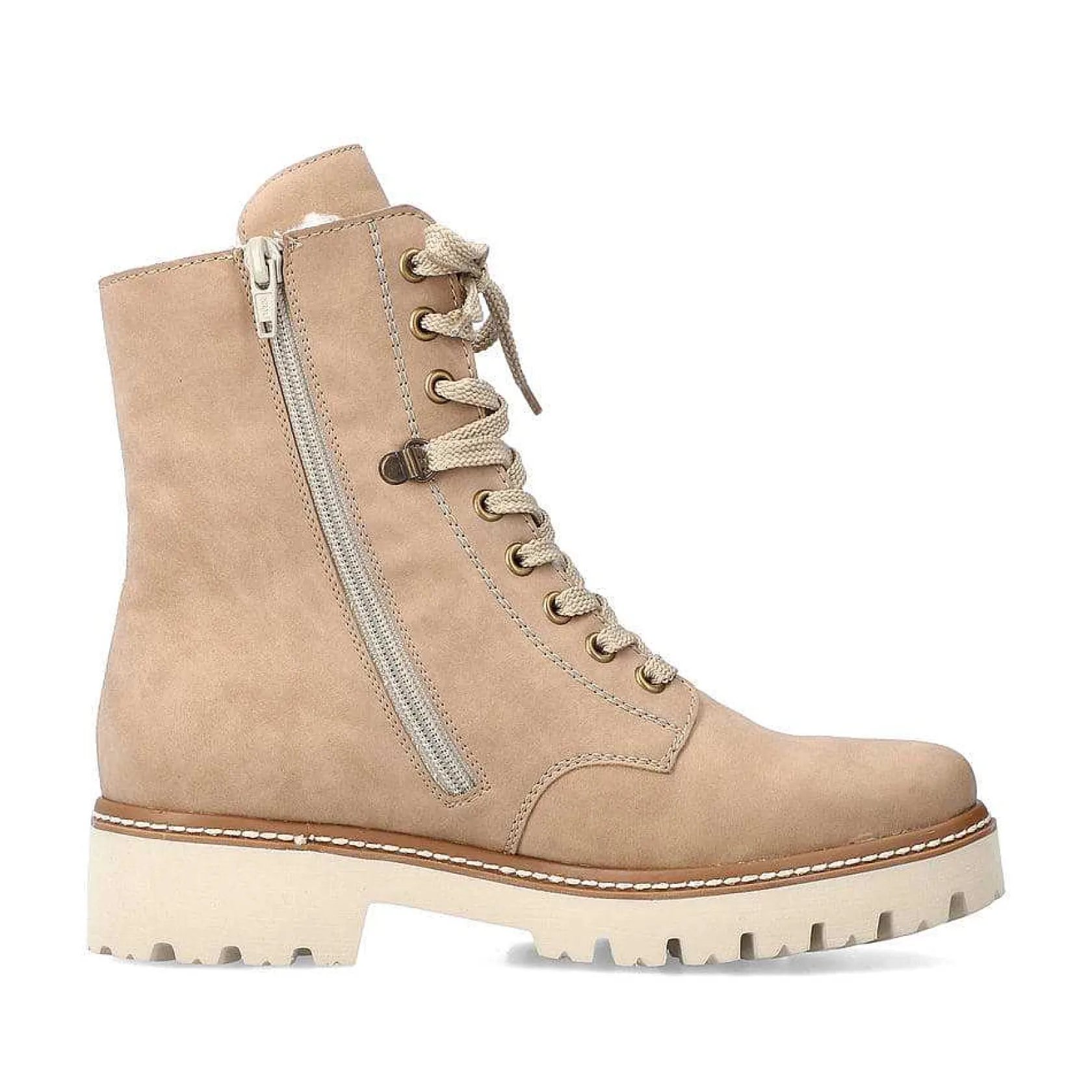 Rieker Ankle Boots & Boots-Women'S Corded Boots Cream Beige