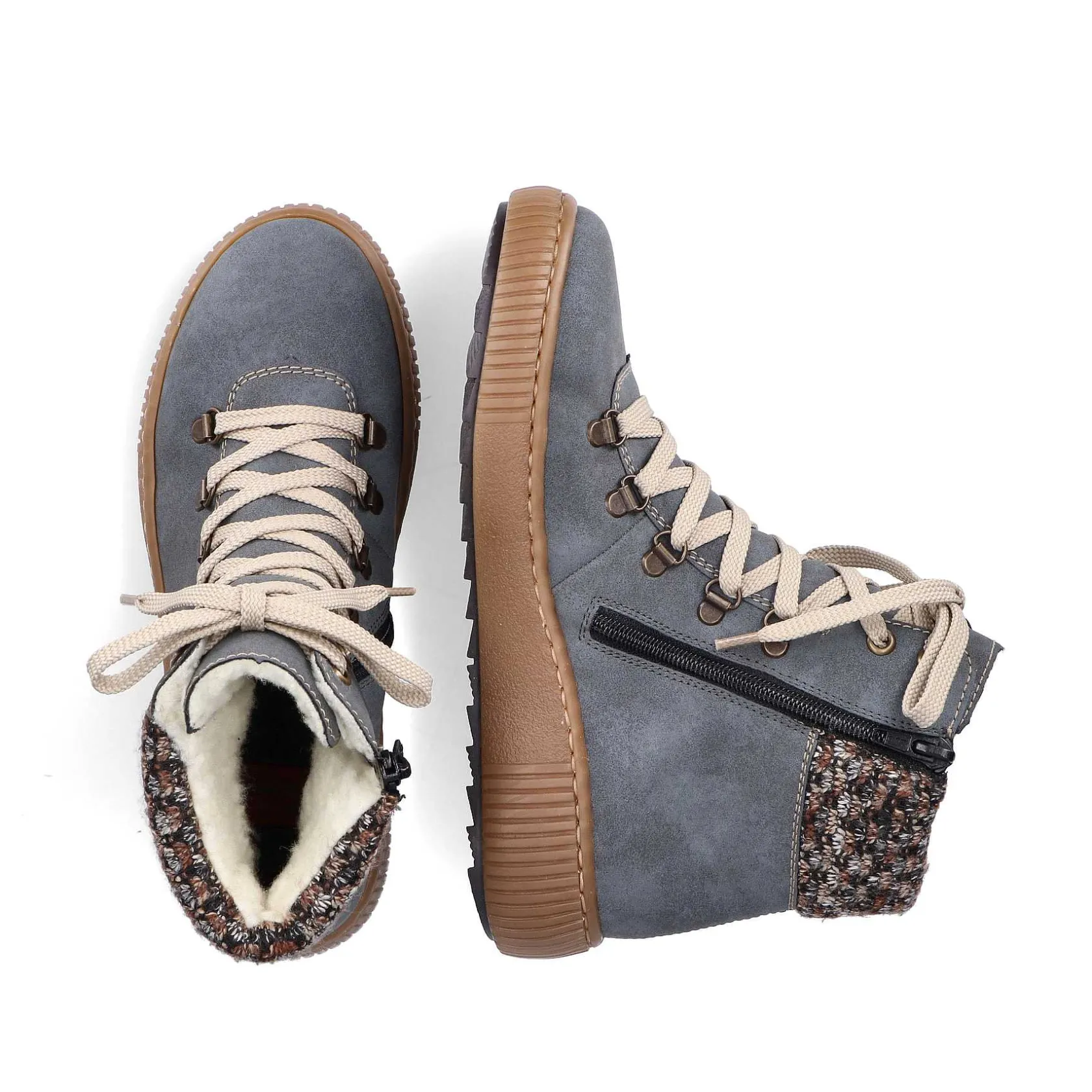 Rieker Ankle Boots & Boots-Women'S Corded Boots Blue Gray