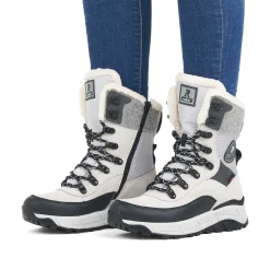 Rieker Ankle Boots & Boots-Women'S Corded Boots Creamy-White Black