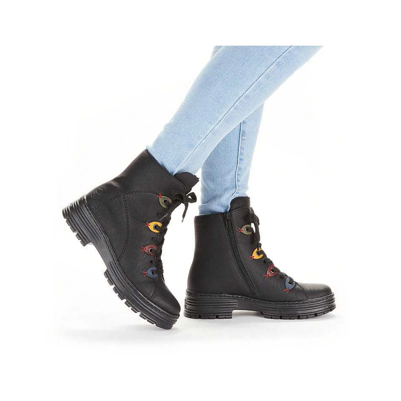 Rieker Ankle Boots & Boots-Women'S Corded Boots Deep Black