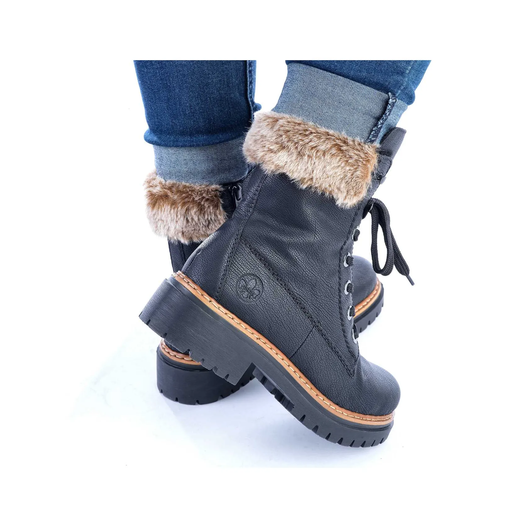 Rieker Ankle Boots & Boots-Women'S Corded Boots Deep Black
