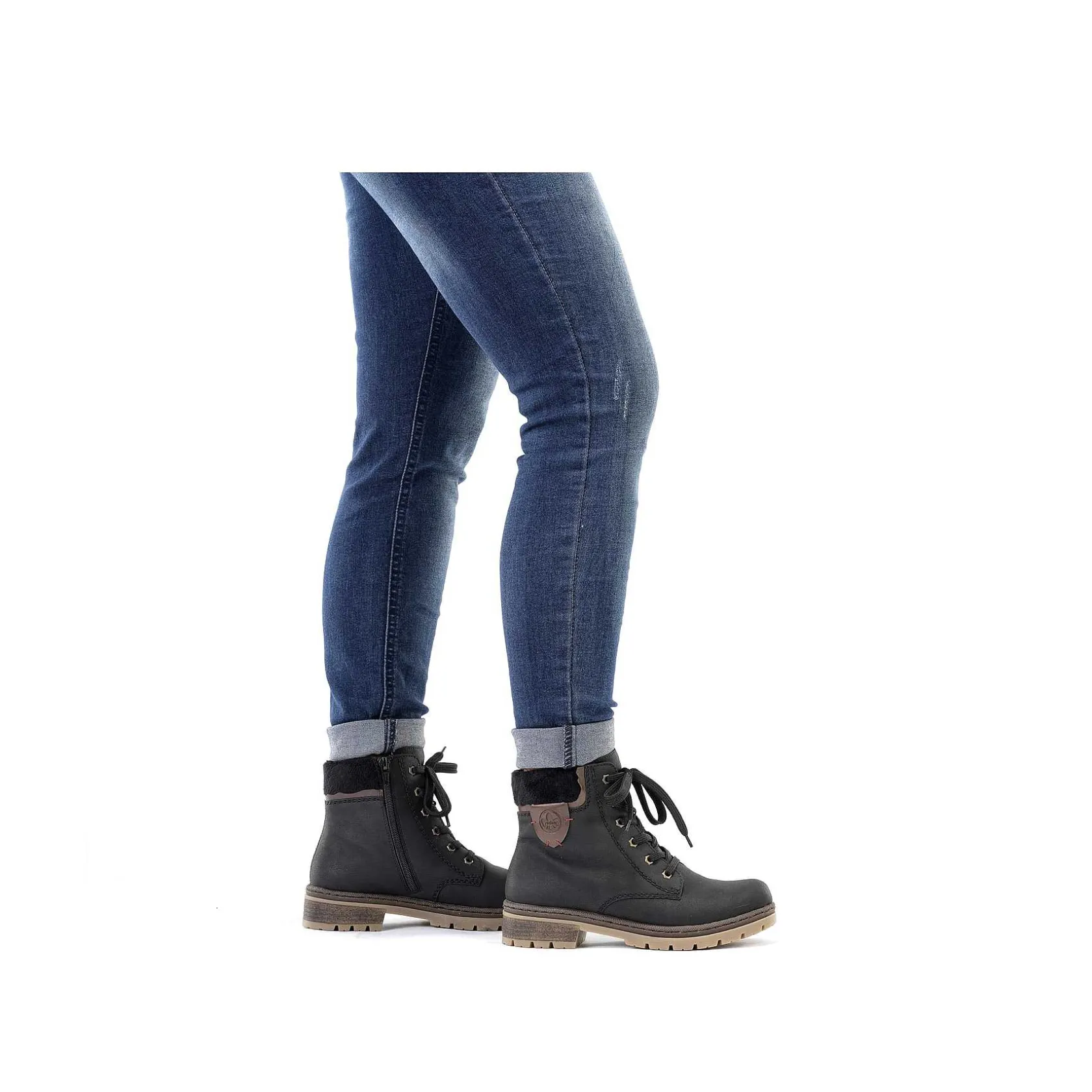 Rieker Ankle Boots & Boots-Women'S Corded Boots Graphite Black