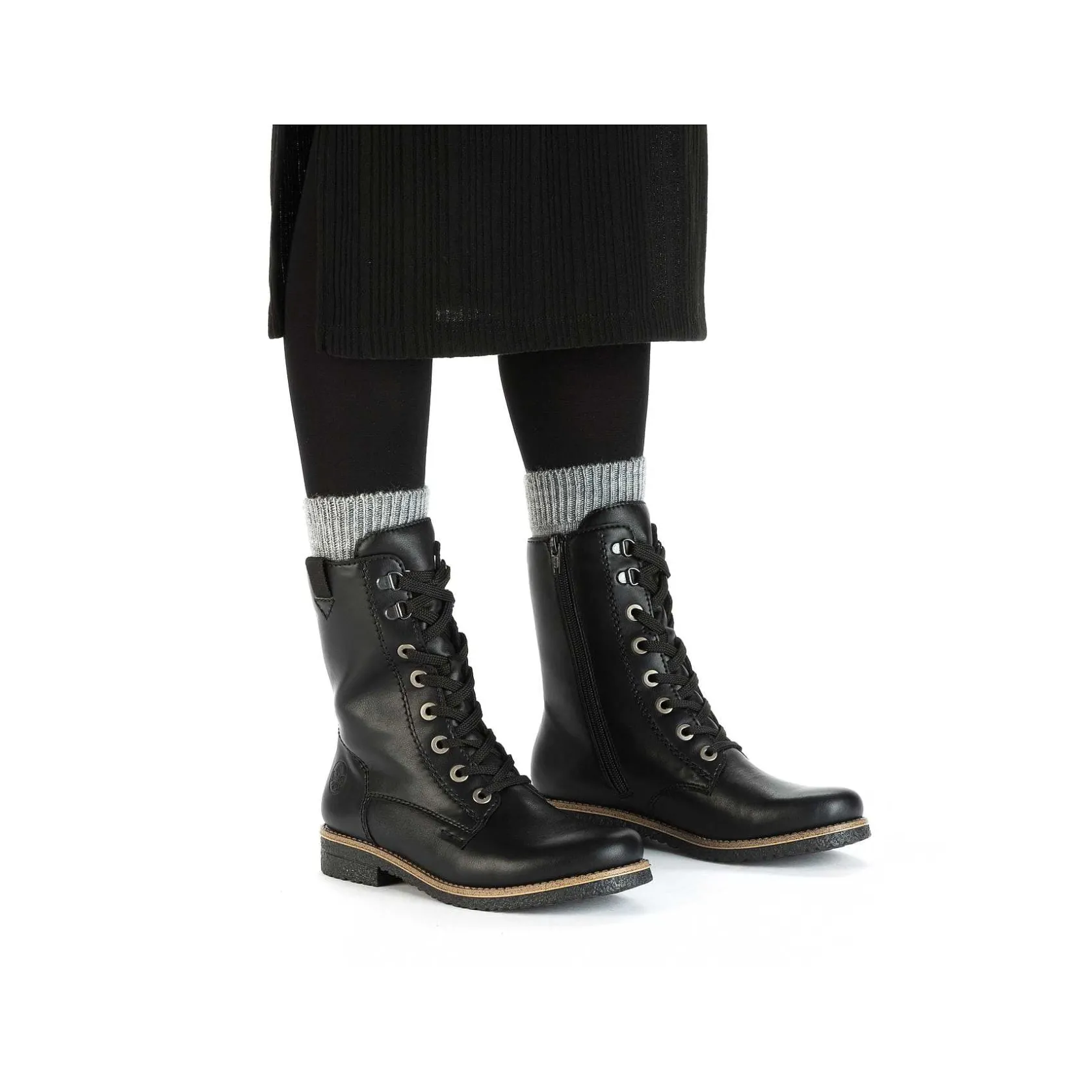 Rieker Ankle Boots & Boots-Women'S Corded Boots Deep Black