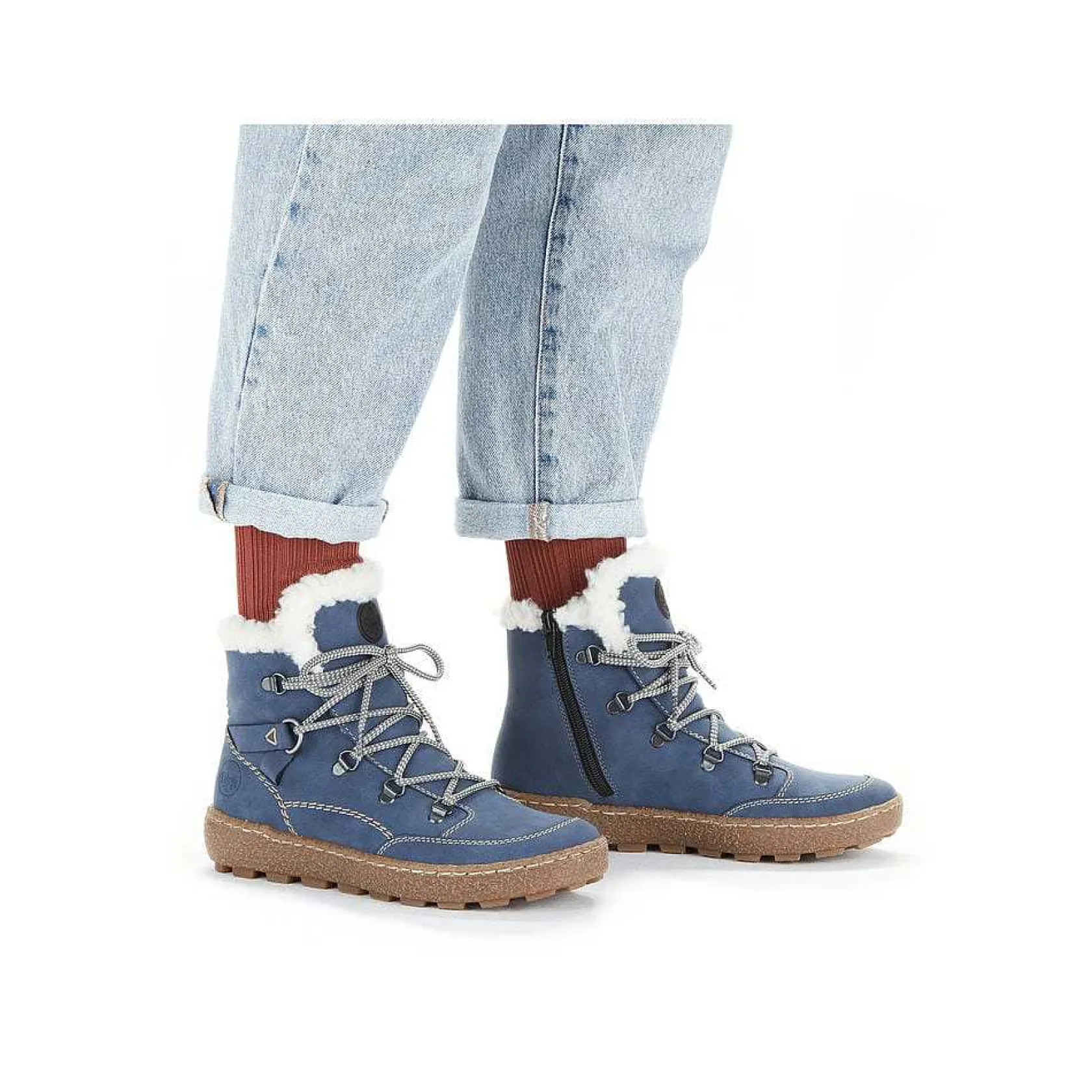 Rieker Ankle Boots & Boots-Women'S Corded Boots Sky Blue