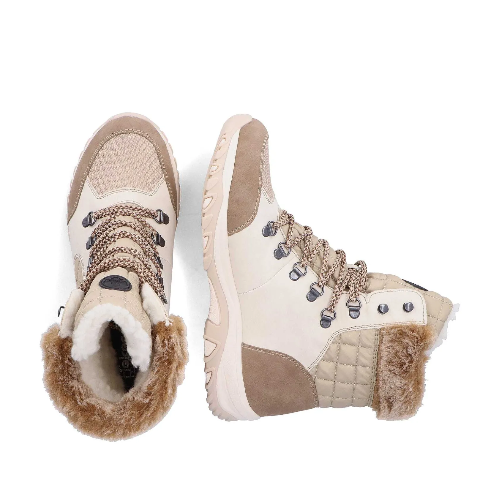 Rieker Ankle Boots & Boots-Women'S Corded Boots Brown Beige